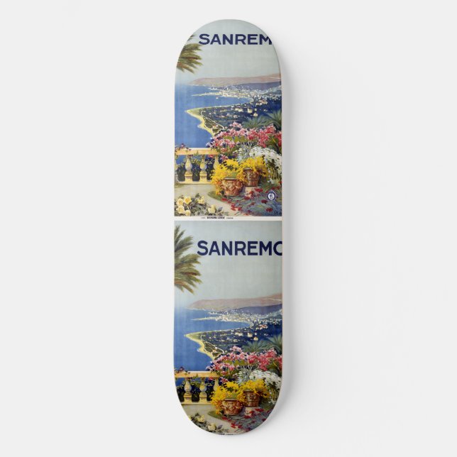 Vintage Travel Sanremo Italien Skateboards (Vorderseite)