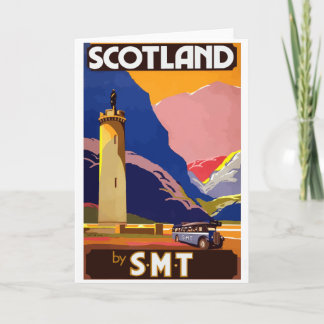 Vintage travel Scotland greeting card Karte