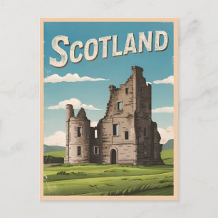 Vintage Travel Scotland Highlands Retro Landschaft Postkarte
