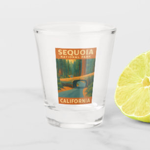 Vintage Travel Sequoia Nationalpark California Schnapsglas