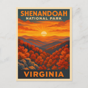 Vintage Travel Shenandoah Nationalpark Virginia Postkarte
