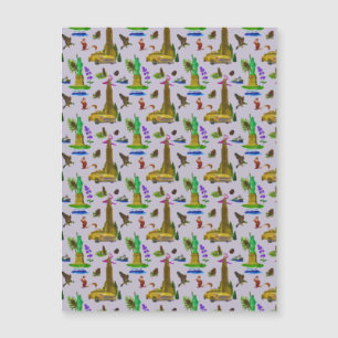 Vintage Travel Skyline New York Liberty Herbst Magnetkarte