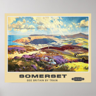 Vintage Travel, Somerset Poster