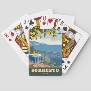 Vintage Travel Sorrento Italien Seaside Retro Spielkarten