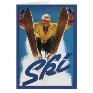 Vintage Travel, Sportskifahren im Winterschnee