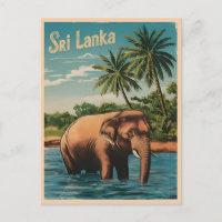 Vintage Travel Sri Lanka Ceylon Retro Landschaftli