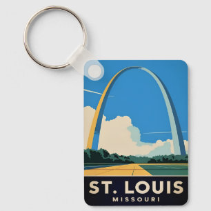 Vintage Travel St Louis Missouri Gateway Arch Schlüsselanhänger