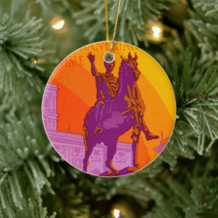 Vintage Travel, Statue Le Grand Hotel Roma, Italie Keramik Ornament