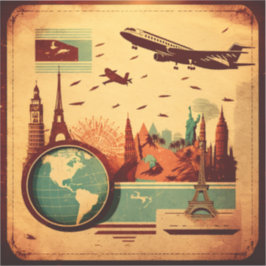 Vintage Travel Stickers Aufkleber