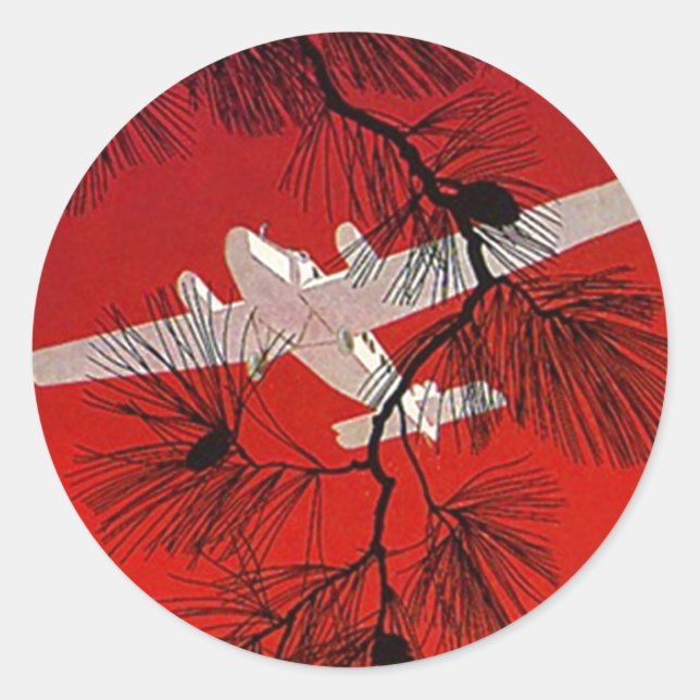 Vintage Travel Stickers Flugzeug Flugzeug Prop FW  (Vorderseite)