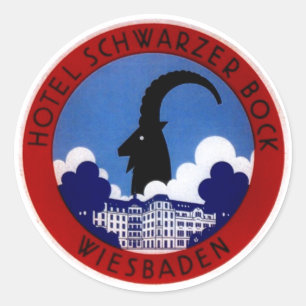 Vintage Travel Stickers Wiesbaden Deutschland Alpe