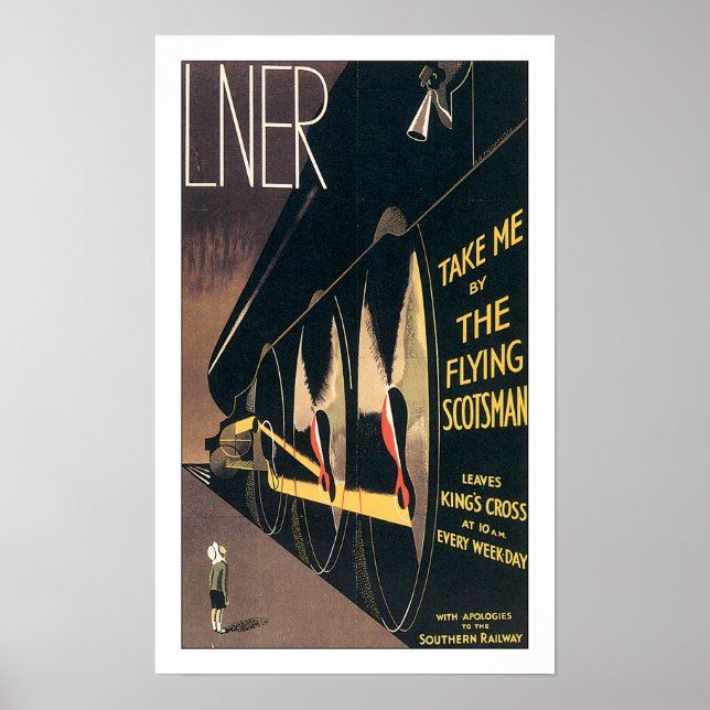 Vintage Travel Süd Zug Poster (Vorne)