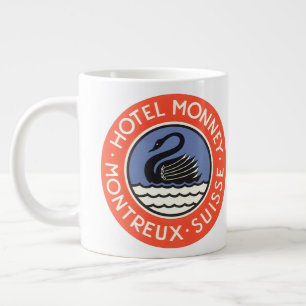 Vintage Travel, Swan Bird Hotel Monney Schweiz Jumbo-Tasse