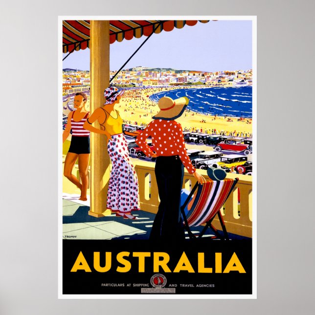 Vintage Travel Sydney Australien Poster (Vorne)