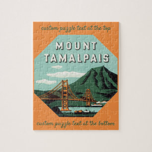 Vintage Travel, Tamalpais Mountain oder Mount Tam Puzzle