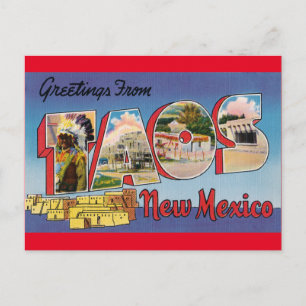 Vintage Travel - TAOS, NEW MEXICO Postkarte