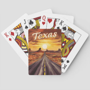 Vintage Travel Texas Landscape Retro Landschaftlic Spielkarten