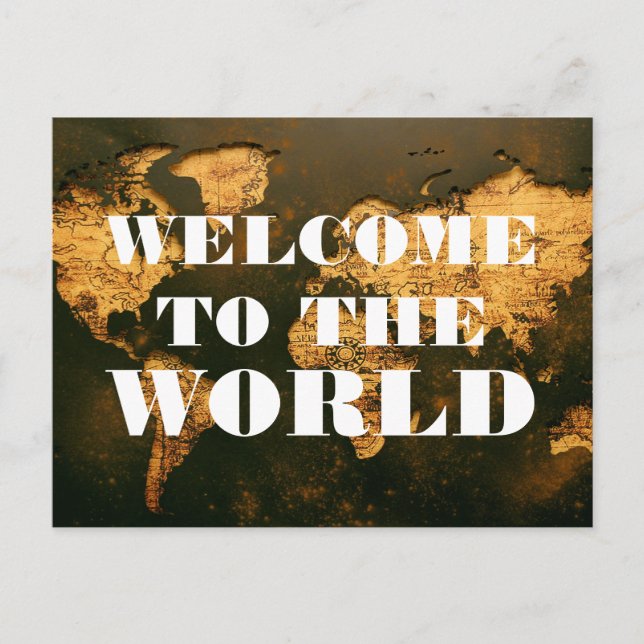 Vintage Travel Themed Baby Dusche Einladung (Vorderseite)