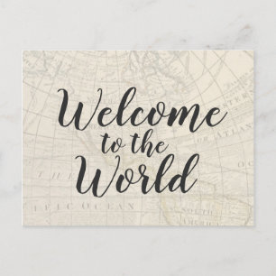 Vintage Travel Themed Baby Dusche Einladung