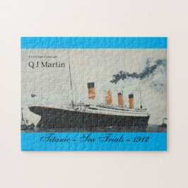 Vintage Travel Titanic Sea Trials Aqua 252 Stück Puzzle