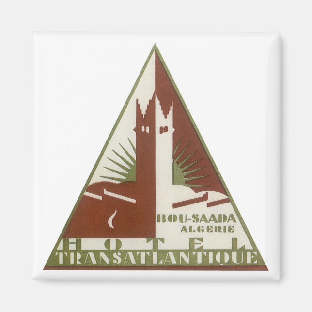 Vintage Travel, Trans Atlantique Hotel, Algerien Magnet (Vorne)