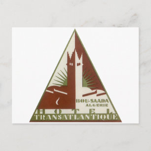 Vintage Travel, Trans Atlantique Hotel, Algerien Postkarte