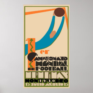 Vintage Travel - Uruguay 1930 Fußball-Weltmeisters Poster