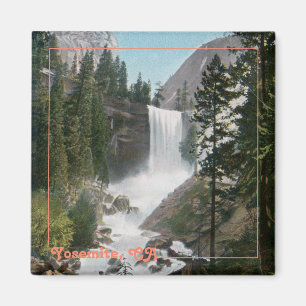 Vintage Travel Vernal Falls, Yosemite Magnet