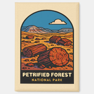 Vintage Travel versteinerter Wald Nationalpark Magnet