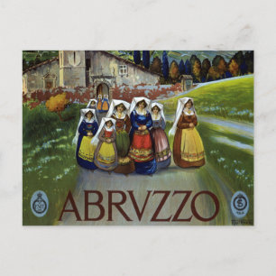 Vintage Travel, Women of Abruzzo, Italien Postkarte