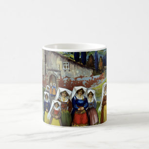 Vintage Travel, Women of Abruzzo, Italien Tasse