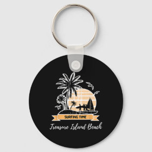 Vintage Treasure Island Strandliebhaber Palmen Um Schlüsselanhänger