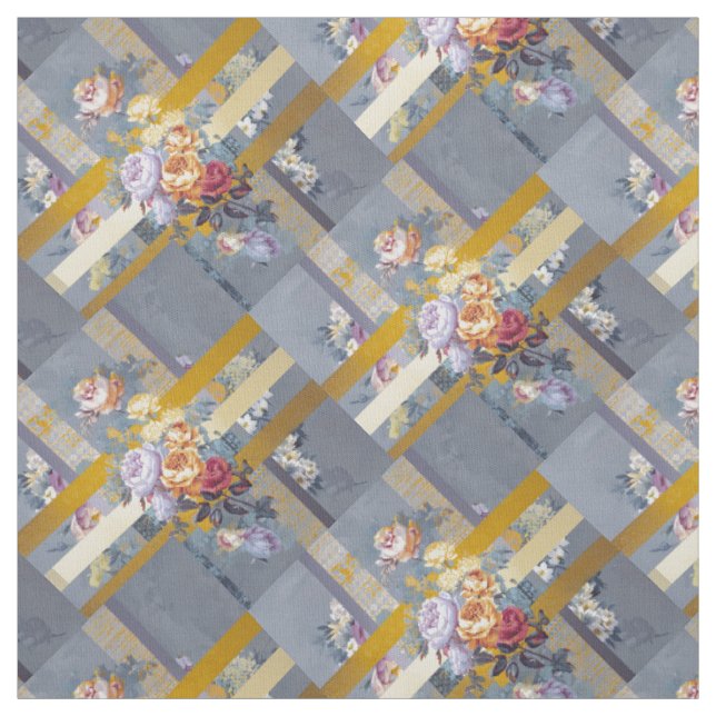 Vintage-Trellis-Blüte Stoff (Muster)