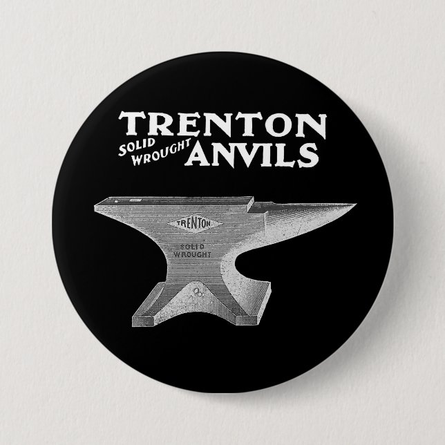 Vintage Trenton Amboss Schmiedekunst Button (Vorderseite)