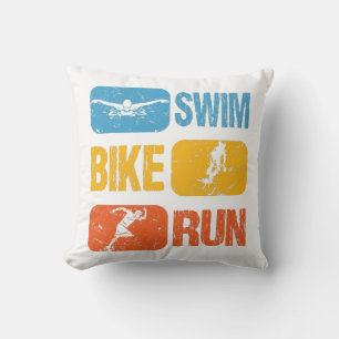 Vintage-Triathlon - Schwimmen Radfahren Laufen Kissen