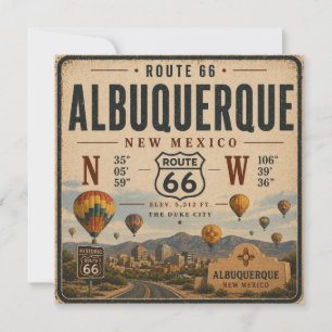 Vintage Tribut an die Skyline von Albuquerque