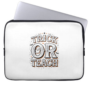 Vintage Trick Or Teach Halloween Lehrer-Shirt Des Laptopschutzhülle