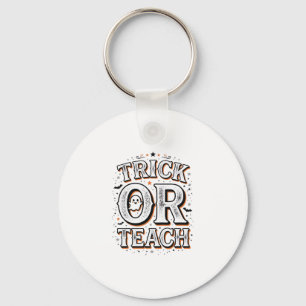 Vintage Trick Or Teach Halloween Lehrer-Shirt Des Schlüsselanhänger