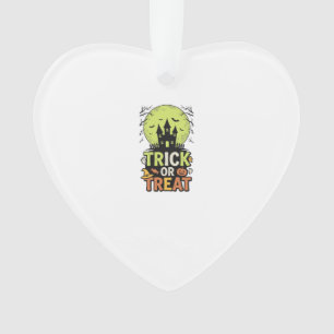 Vintage Trick or Treat Gruselhaus Halloween Dekor Ornament