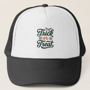 Vintage-Trick-or-Treat-Halloween-Typografie-Design Truckerkappe