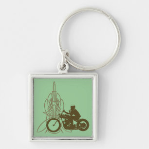 Vintage-Triumph-Fahren Schlüsselanhänger