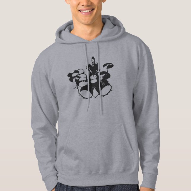 Vintage Trommeln Hoodie (Vorderseite)