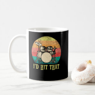 Vintage-Trommeln Schlagzeugliebhaber Retro-Trommle Kaffeetasse