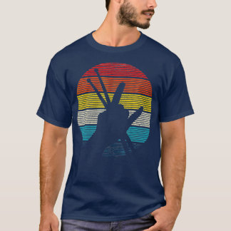 Vintage Trommler Sticks Rock Roll Hand Hörer T-Shirt