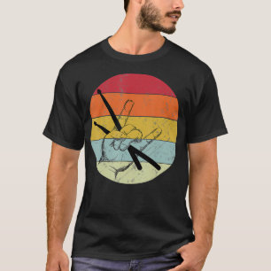 Vintage Trommler Sticks Rock & Roll Hand Hörer T-Shirt