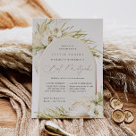 Vintage Tropen | Bat Mitzvah Folieneinladung<br><div class="desc">Tropische Schick-Fledermaus Mitzvah Einladungen in einer verführerischen neutralen Farbpalette verfügen über eine Rose goldfarbenen Bogengewölbe mit Ihren Zeremonie und Feiern oder Party Details,  die mit hellgrünen Aquarellpalmen,  beachy Island foliage,  weißen Orchideen,  boho getrockneten Botanicals und Pampas Gras.</div>