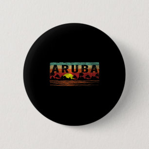 Vintage Tropical Aruba T-Shirt Palm Beach Aruba He Button