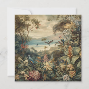 Vintage Tropical Bird Botanische Kunst Luxus