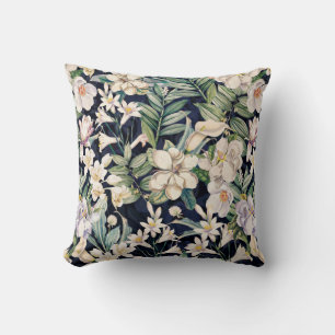 Vintage Tropical Night Flowers Kissenbezug Kissen
