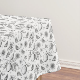 Vintage Tropicalfrucht-Zitronen-Blumenmuster Tischdecke